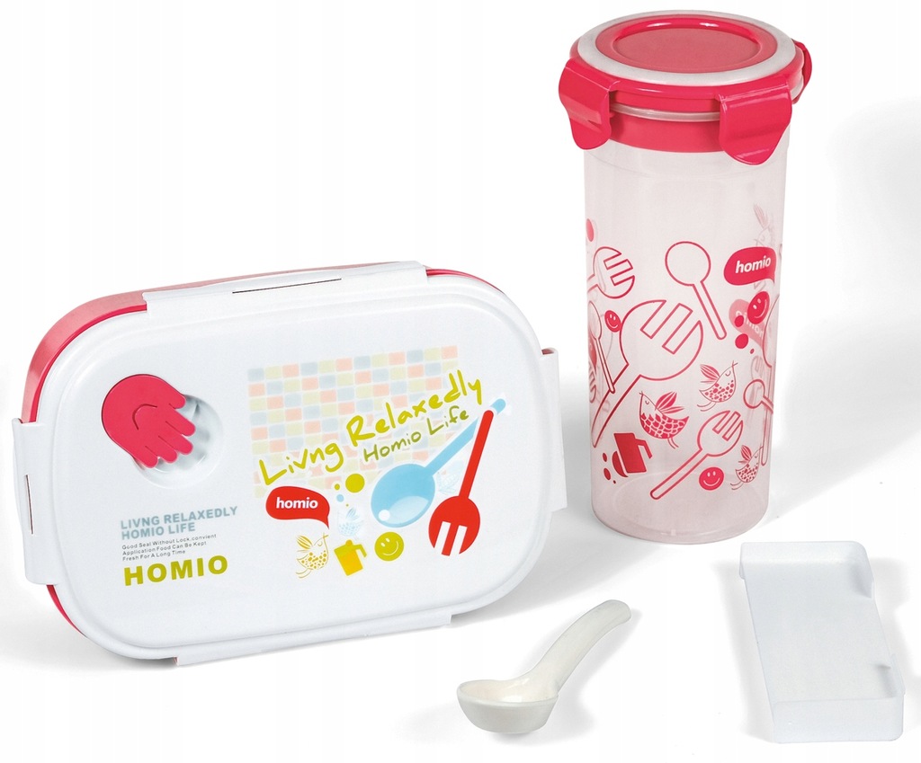 Zestaw śniadaniowy Lunch Box TM120 kubek 600ml Śniadaniówka
