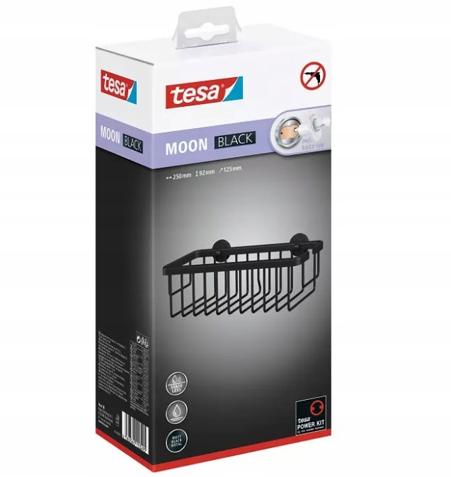 

Koszyk Łazienkowy Półka Pod Prysznic Tesa Czarny