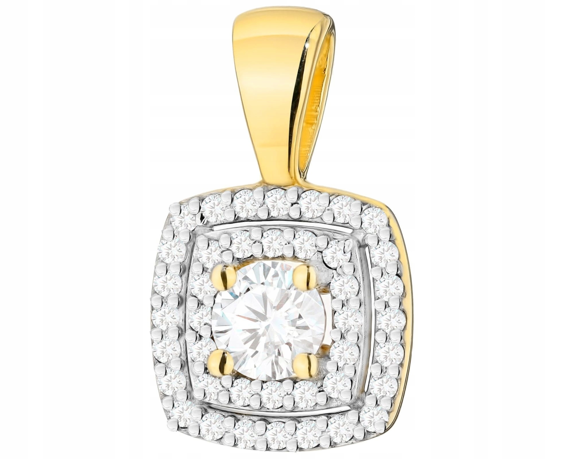 Zlatý Přívěsek S Diamanty Ryzost 585 14K Zlato Dárek Gravírování