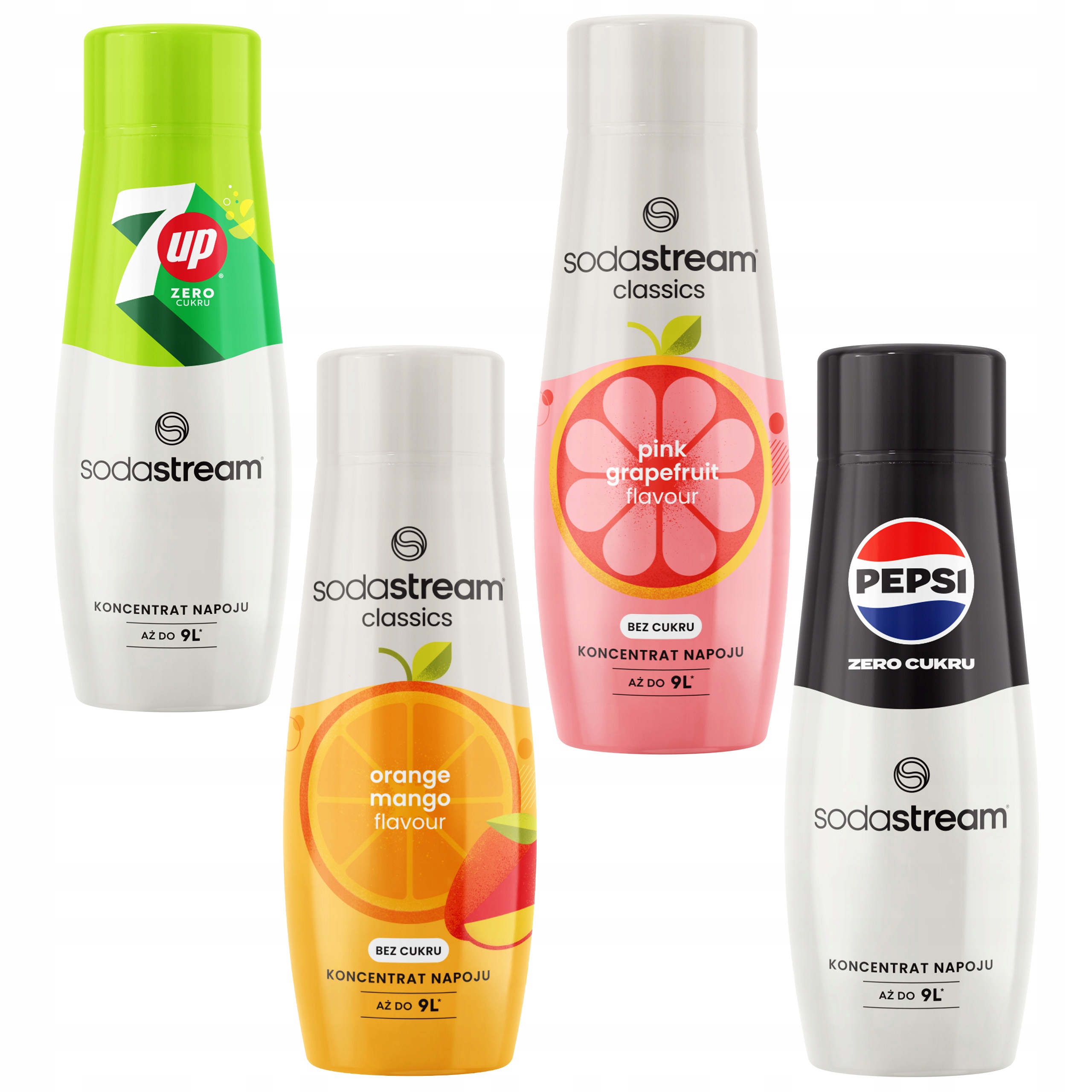 Levně SodaStream sada 4 koncentrátů 440 ml, bez cukru.