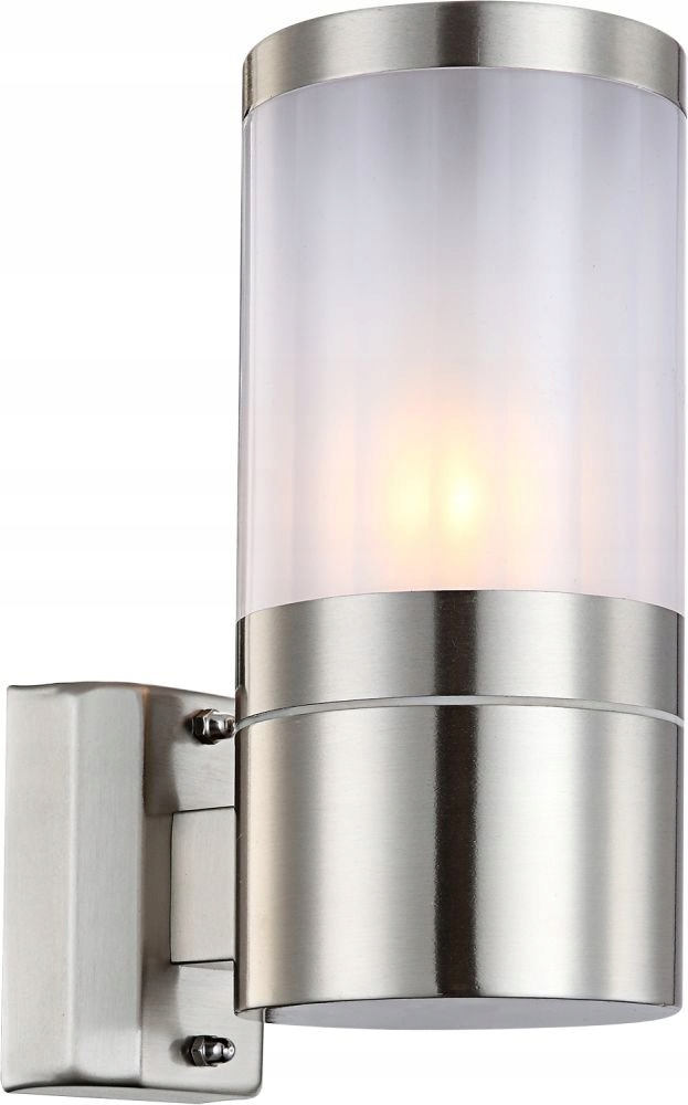 Venkovní nástěnné svítidlo Xeloo z nerezová ocel s opálovým krytím IP44 Globo