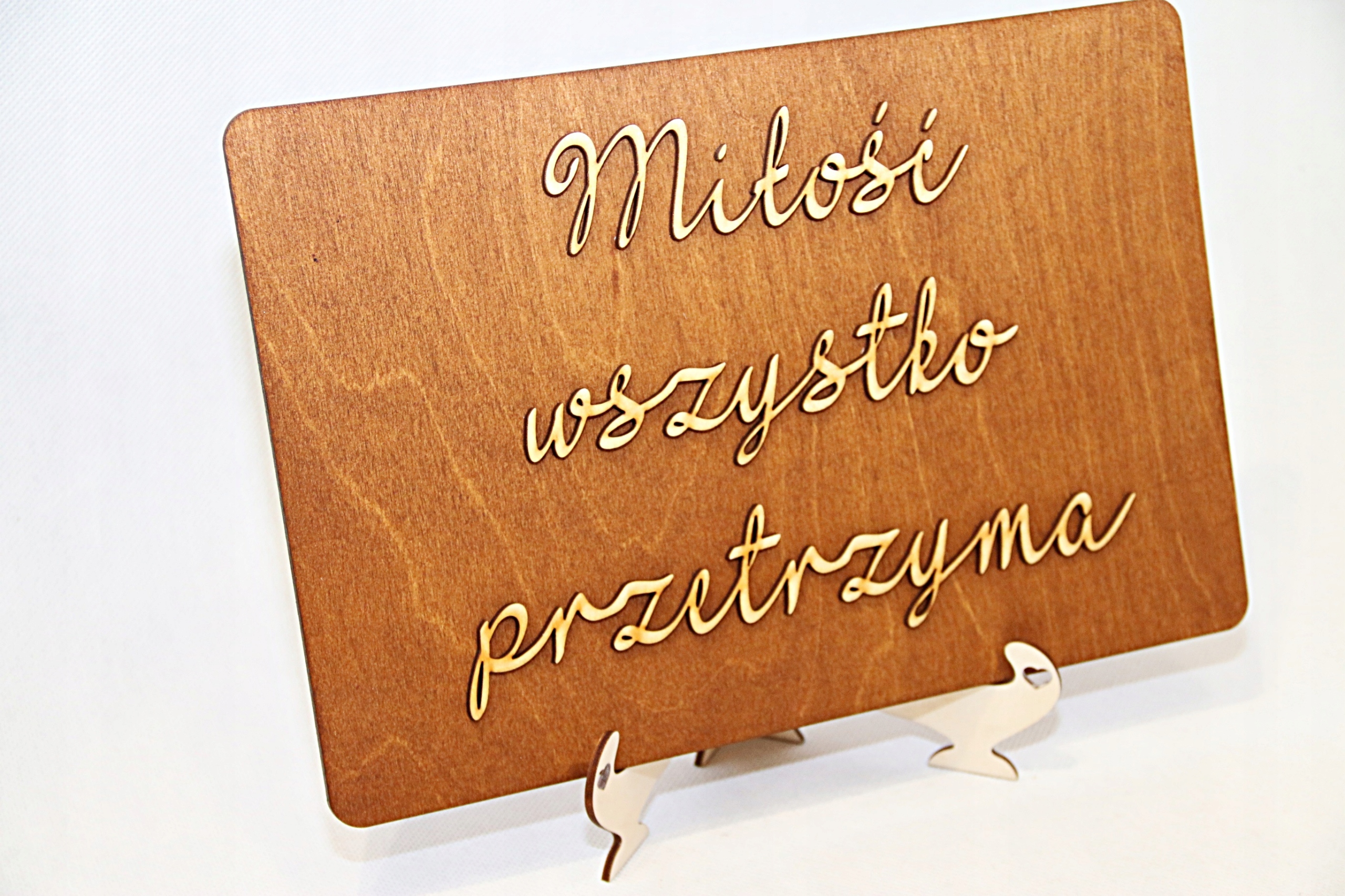 

Hymn o Miłości 16 tabliczek 3D Ślub Wesele drewno