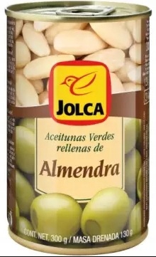 

Oliwki Zielone Nadziewane Migdałem Jolca 300G