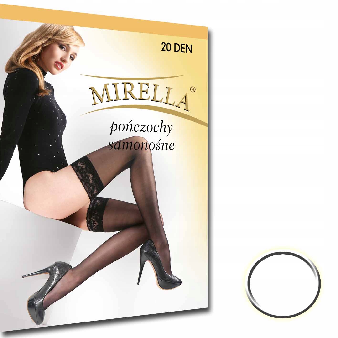 

Mirella Pończochy samonośne 20 den 1/2 Bianco