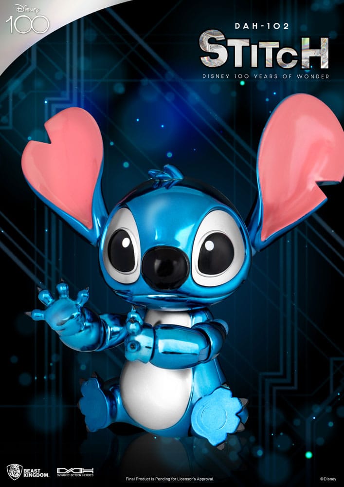 Disney 100 Let Úžasů Stitch Figurka Dynamických akčních hrdinů 16 cm