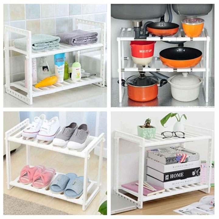 DWUSTOPNIOWA ROZSUWANA REGULOWANA PÓŁKA DO SZAFY SZAFKI KUCHENNEJ POD ZLEW Głębokość mebla 27 cm