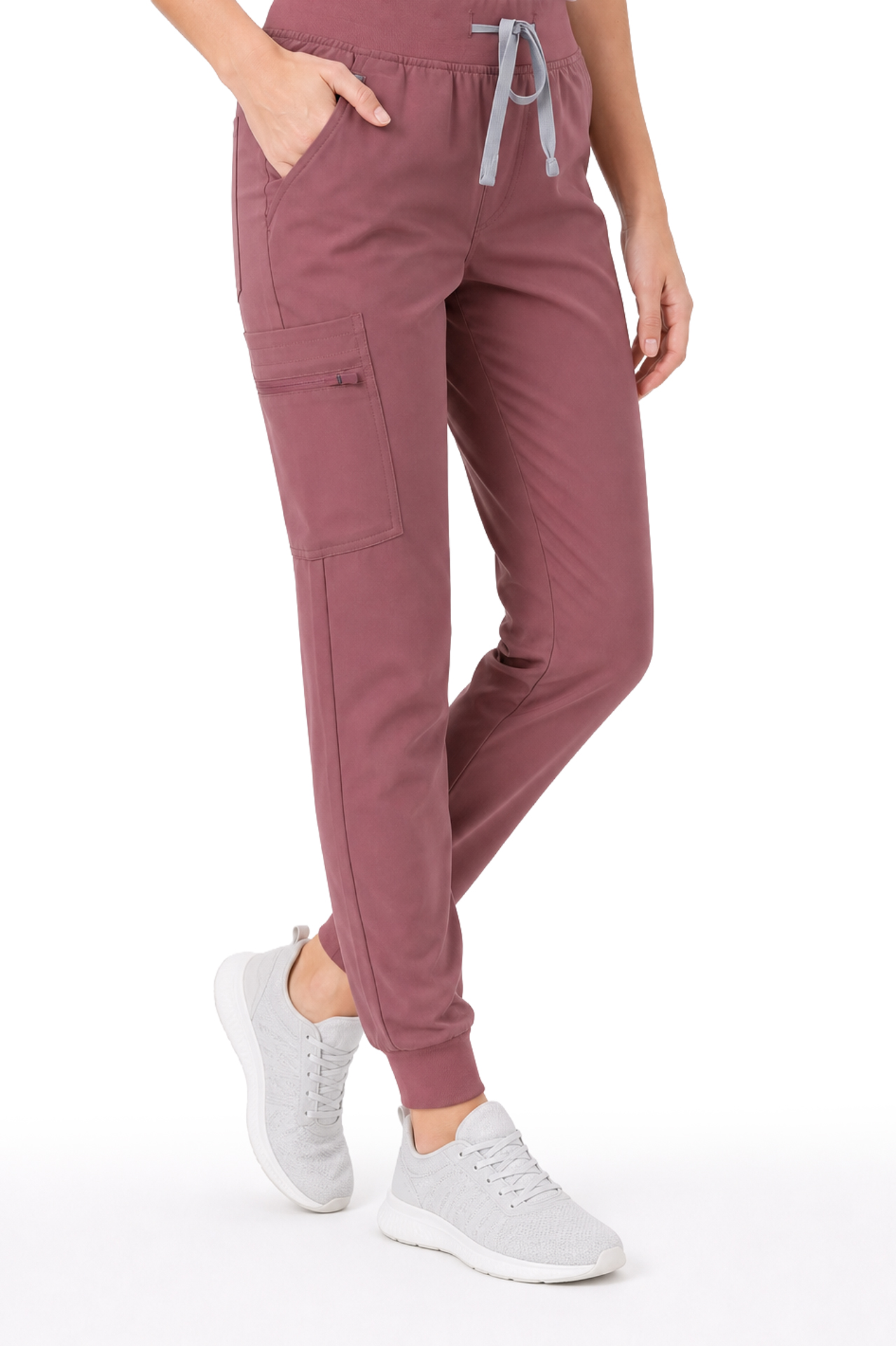 Mynts Damskie Spodnie Medyczne Jogger Siedem Kieszen Terra Rose r L