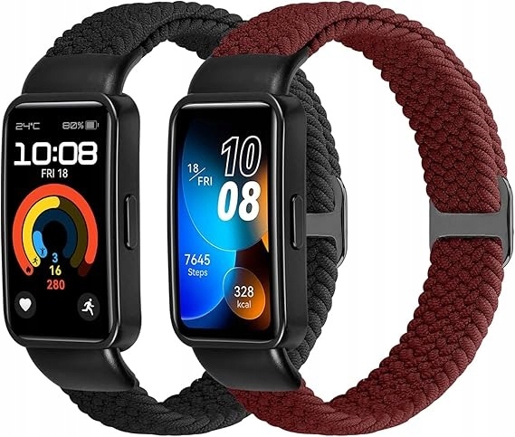 Pletené pásky 2ks pro Huawei Band 9/8 Janpso nastavitelný nylonový pásek