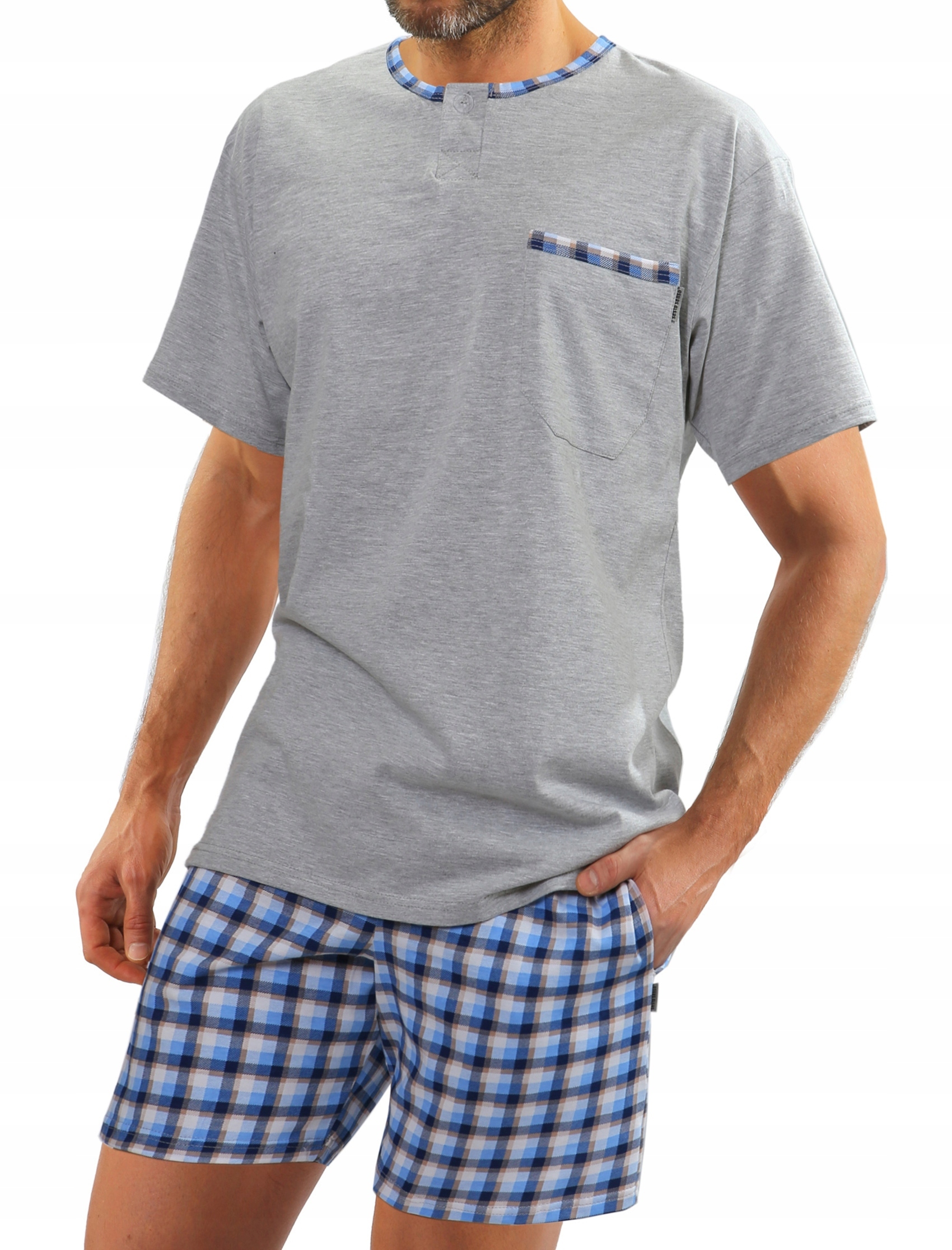 Sesto Senso Pánské bavlněné pyžamo s krátkým rukávem