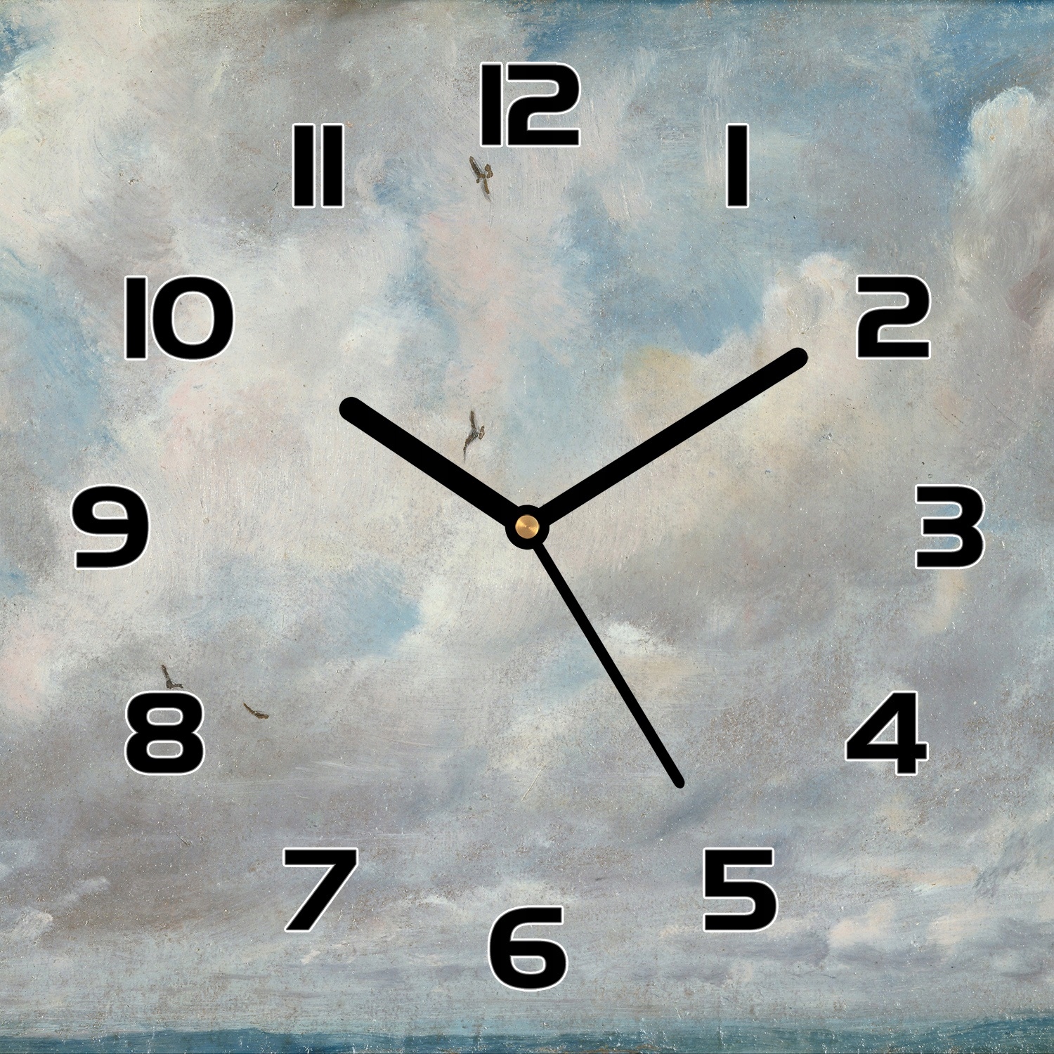 

Zegar na szkle Malarstwo zachmurzone niebo 30x30cm