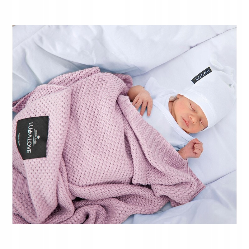 LULLALOVE KOCYK BAMBUSOWY 80x100 CM MAKARONIK PUDROWY RÓŻ EAN (GTIN) 5902633255404