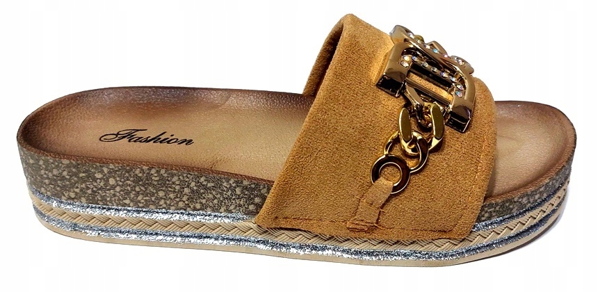 SZOK TEGO ROKU NIESPOTYKANE KLAPKI DAMSKIE NA NISKIM KOTURNIE DIAMENCIKI 40 Rozmiar 40