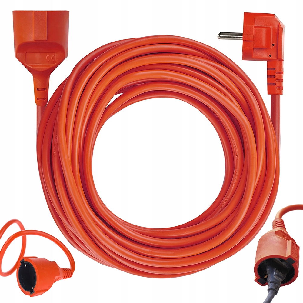 Prodlužovací Kabel Napájení Prodlužovací Kabel 30 M Oranžový Trvanlivý