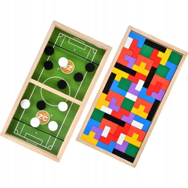 DREWNIANA GRA ZRĘCZNOŚCIOWA PIŁKARZYKI CYMBERGAJ TETRIS fast sling 2w1 Marka Leopard