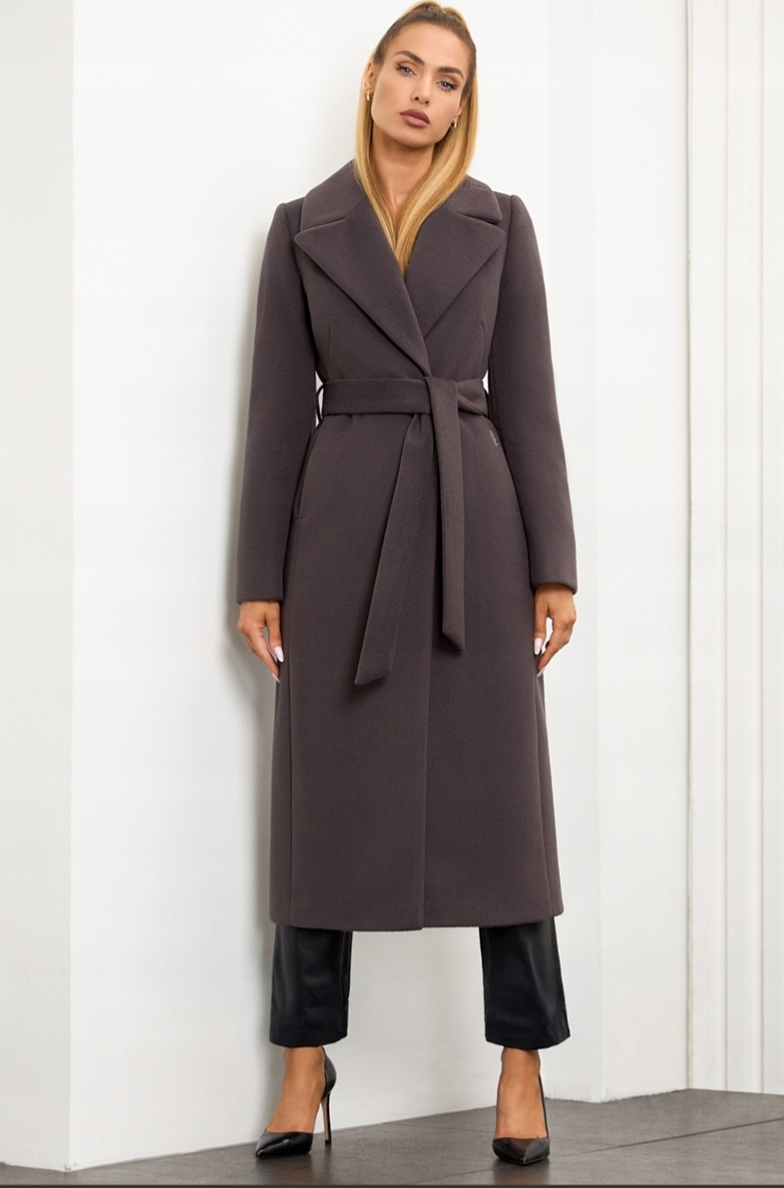 Zartex kabát podzim zima alpaka dámský klasický Amber espresso AW25 vel. 42