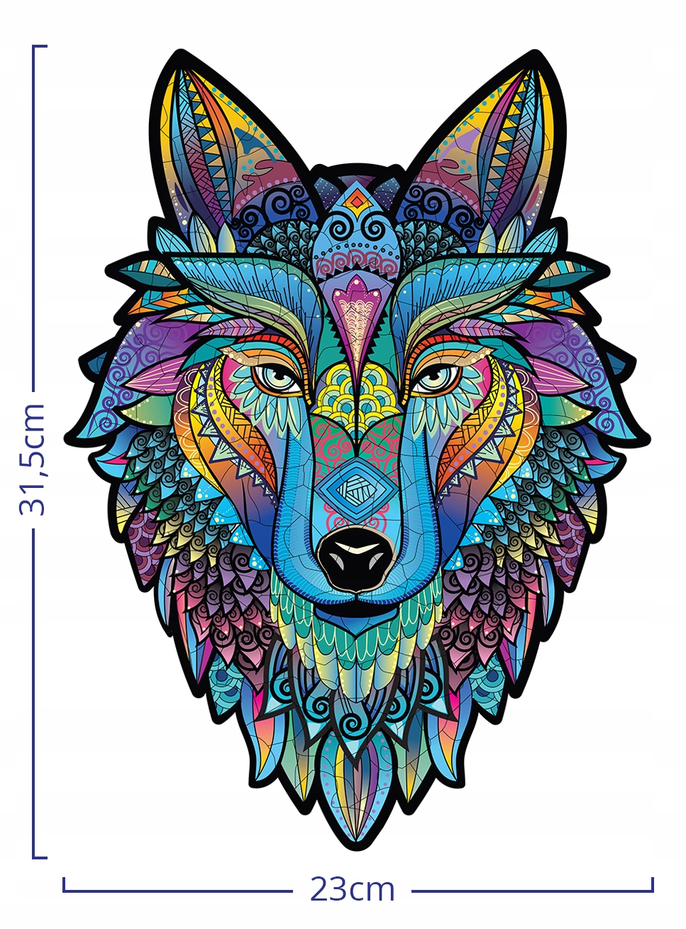 Puzzle Drewniane Premium 3D Układanka dla dorosłych Wilk Zwierzęta Prezent Materiał drewno