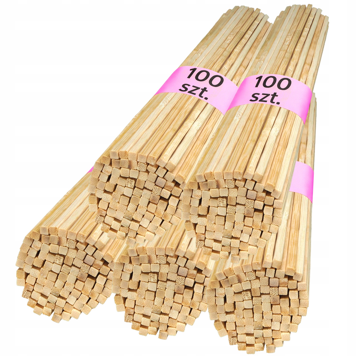 Tyčinky na cukrovou vatu Bambusové Tyčinky čtvercové 40 cm 500 ks