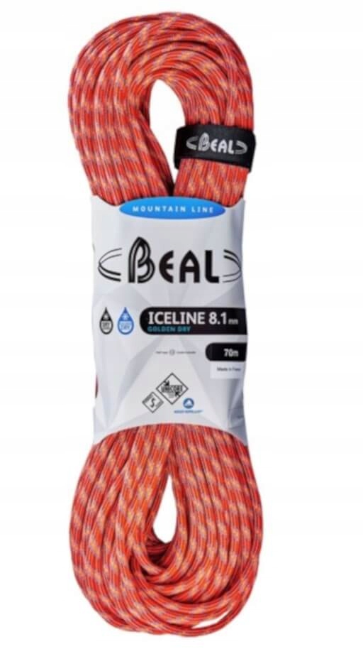 Beal Lano Ice Line Unicore 8,1 mm Oranžové 70 m