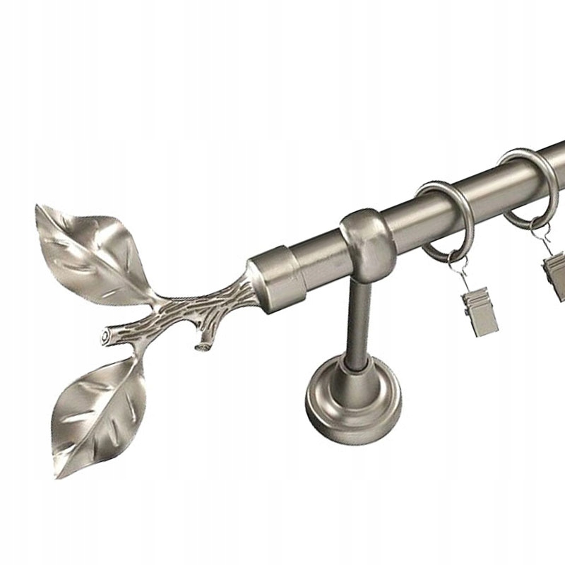 

Klasyczny karnisz Średnica 19 mm 140 cm srebrny