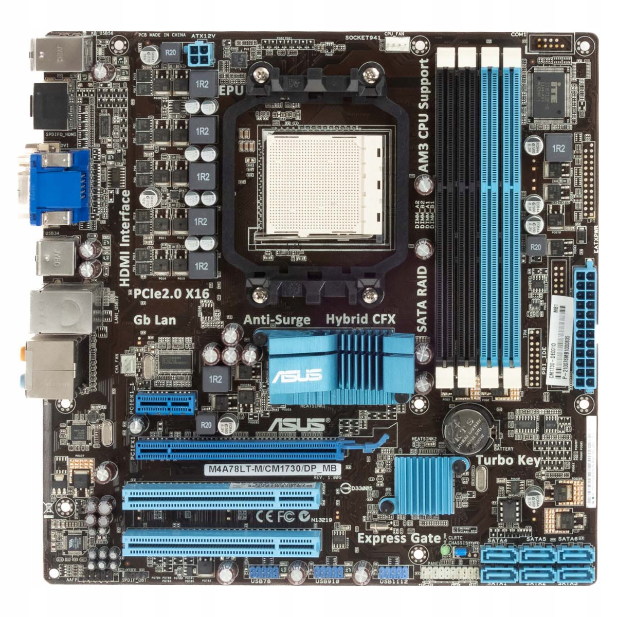 Patice Asus M4A78LT-M/CM1730/DP_MB, DDR3, PCIe, Pci mATX