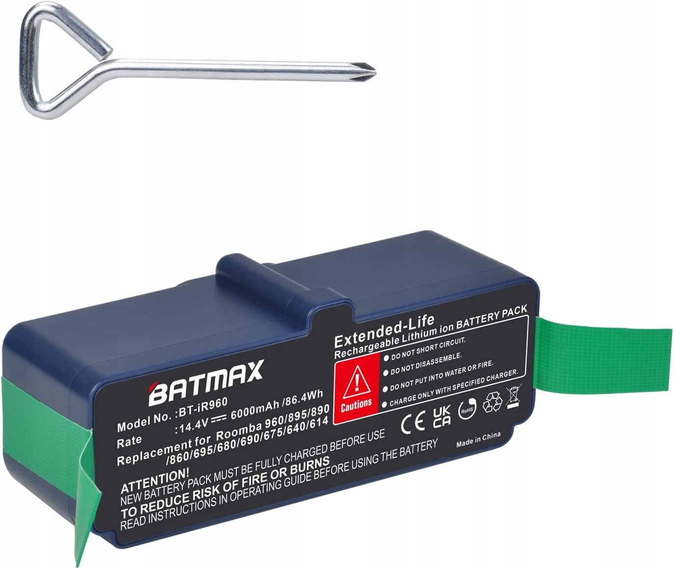Akumulátor Batmax 14,4V 6000MAH Pro Irobot Řady 900 R3