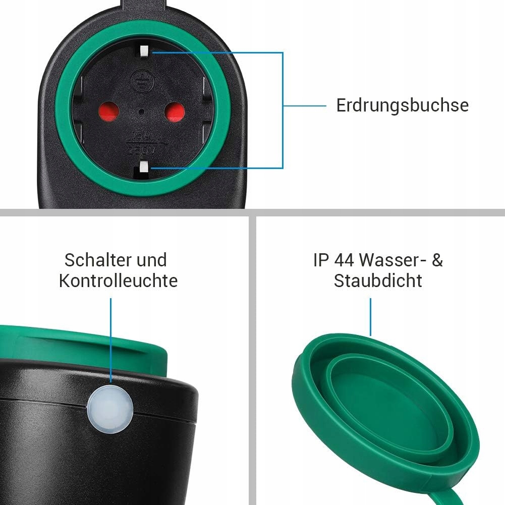 Gniazdko zewnętrzne DEWENWILS DHOWT01A Wi-Fi Alexa Google Home IFTTT Kod producenta DHOWT01A