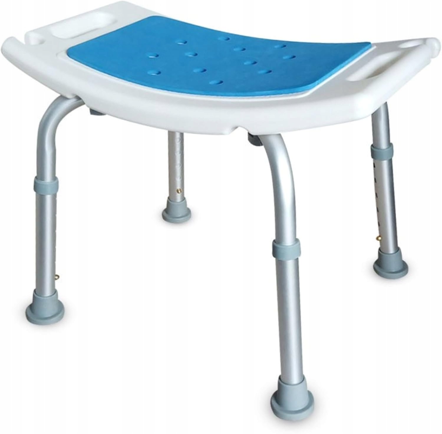 Taboret prysznicowy Roses77 z wycięciem U regulowany 40–55 cm do 150 kg