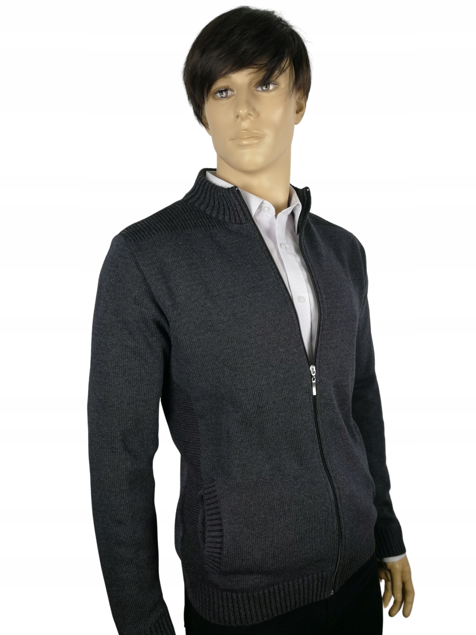 

sweter rozpinany kieszenie N2K Polski grafit XXL