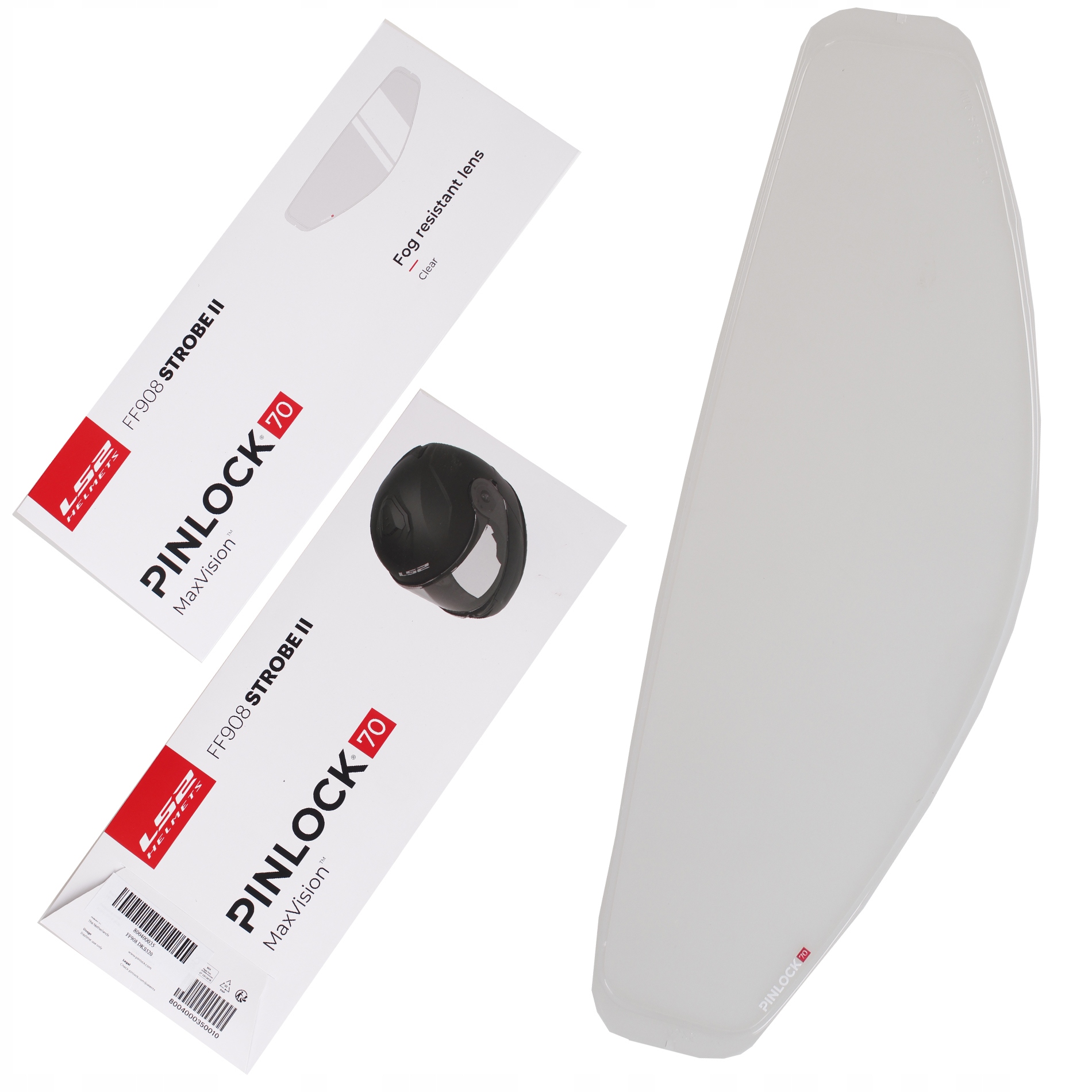 Pinlock LS2 FF908 Strobe II Max Vision 70 proti zamlžování skla