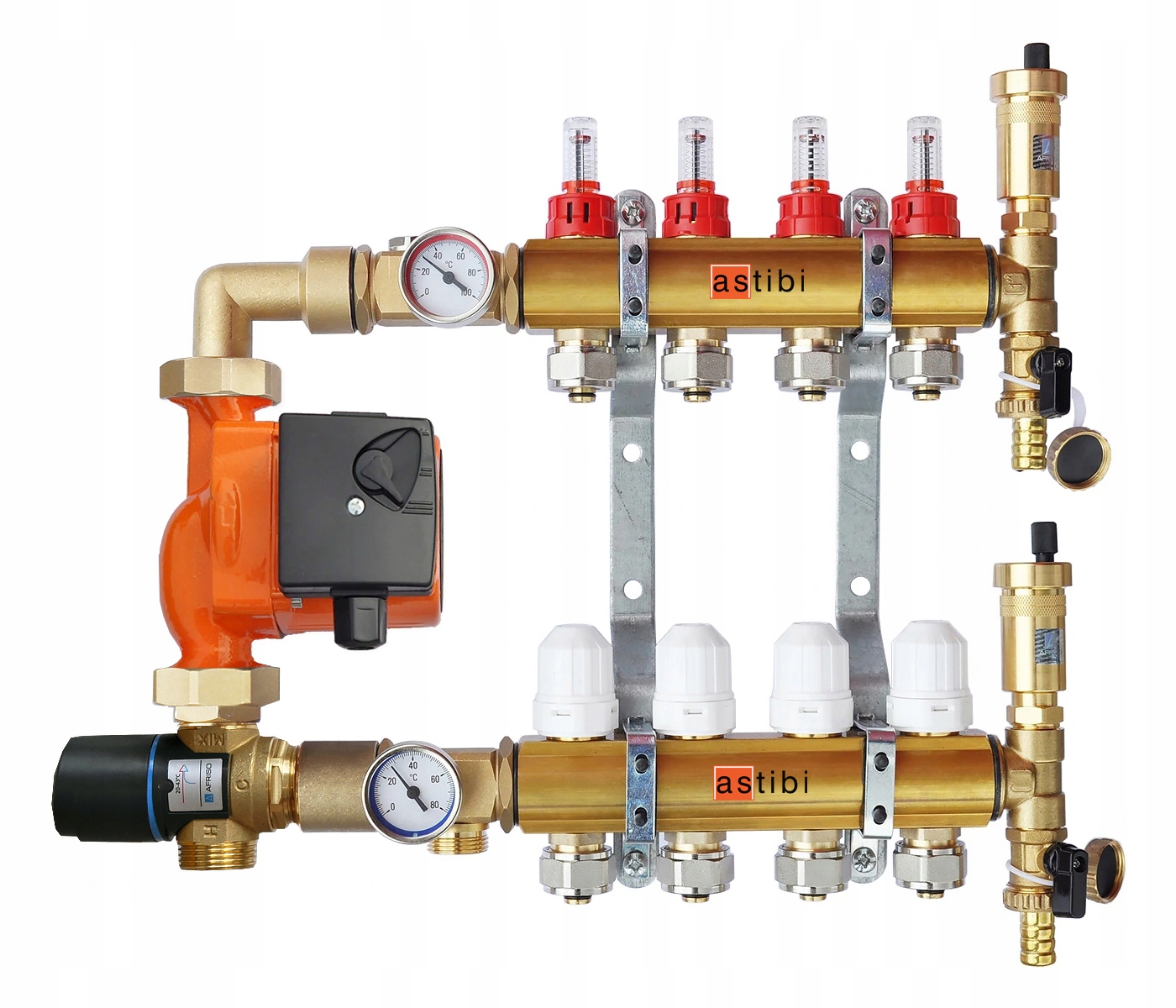 ROZDZIELACZ 4 OGRZEWANIA PODŁOGOWEGO DO PODŁOGÓWKI Kod producenta ZESTAW 4 OBWODY ZAWÓR ATM561 AFRISO