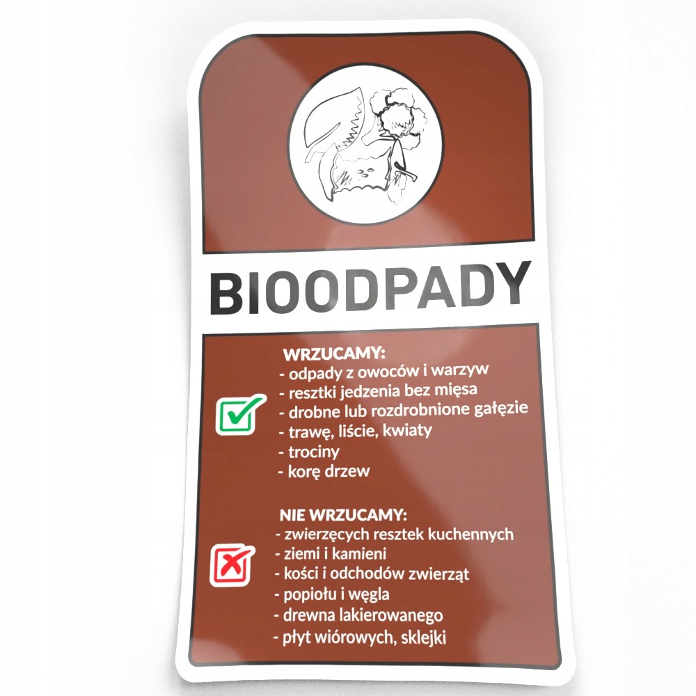 

Naklejka Na Kosz Bio segregacja śmieci 30cm