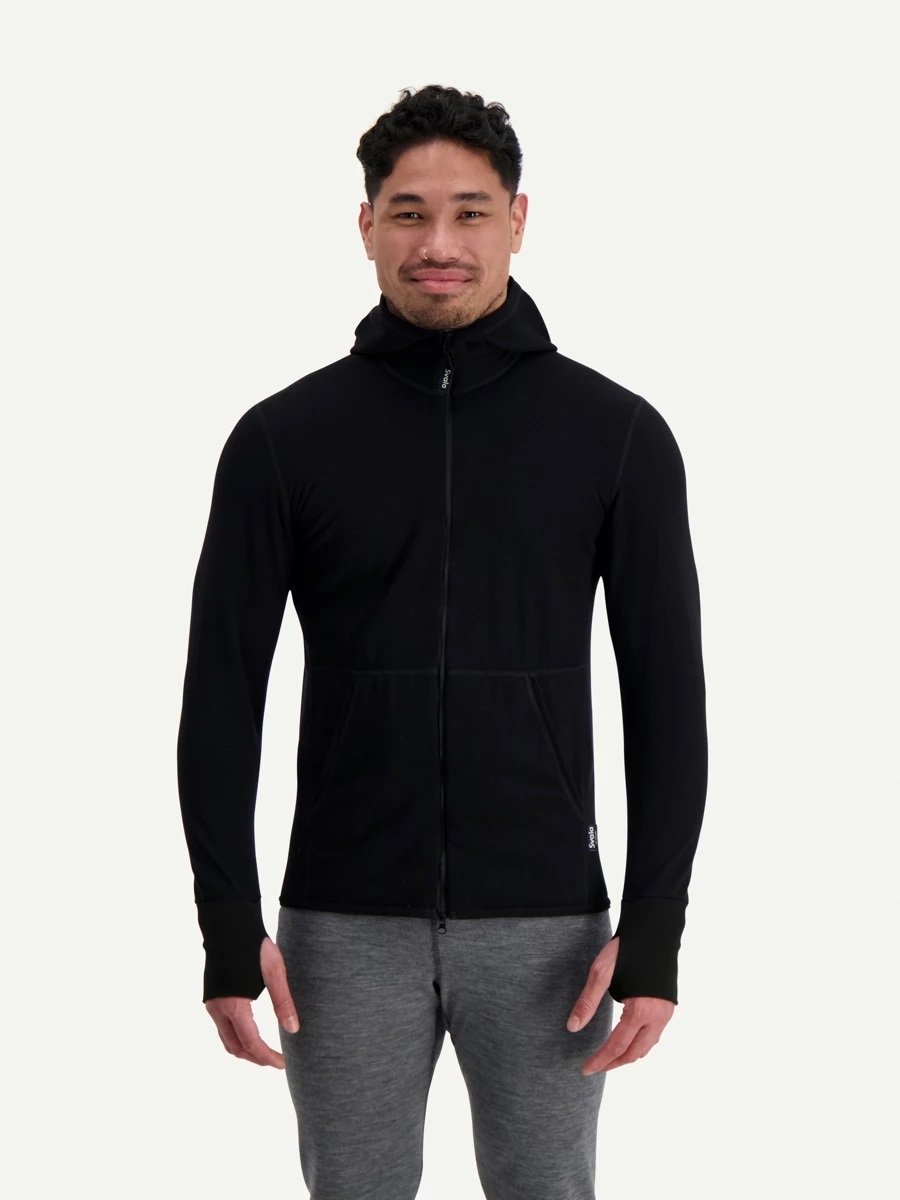 Bluza wełniana unisex Svala Merino Extreme Hoodie Black XL
