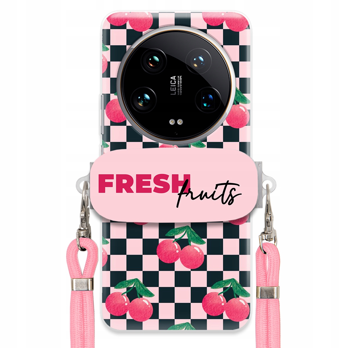 Puzdro pre Xiaomi 14 Ultra Crossbody vodítko držiak šachovnice Fresh Fruits