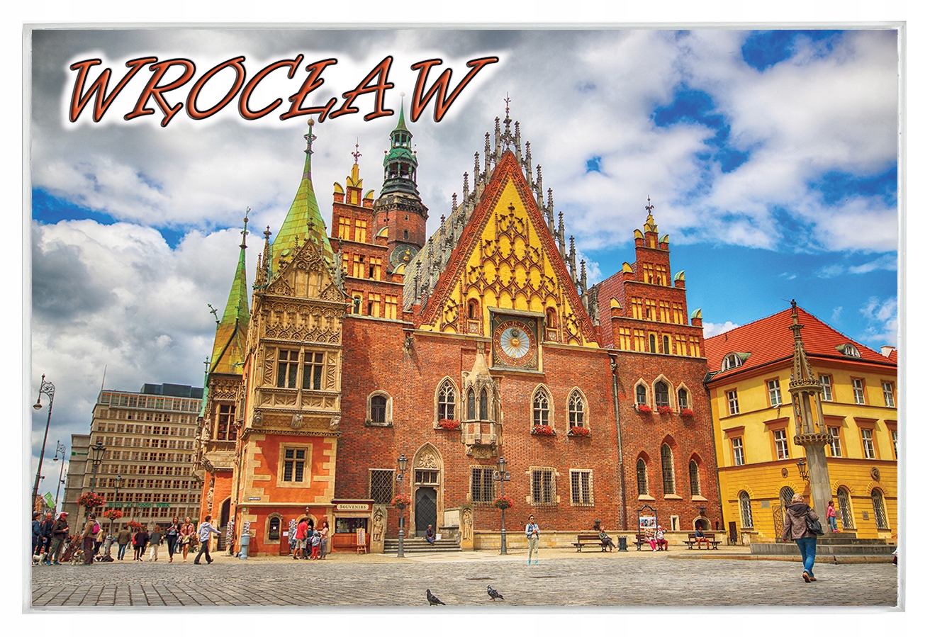 

Magnesy na lodówkę szklane miasta - Wrocław