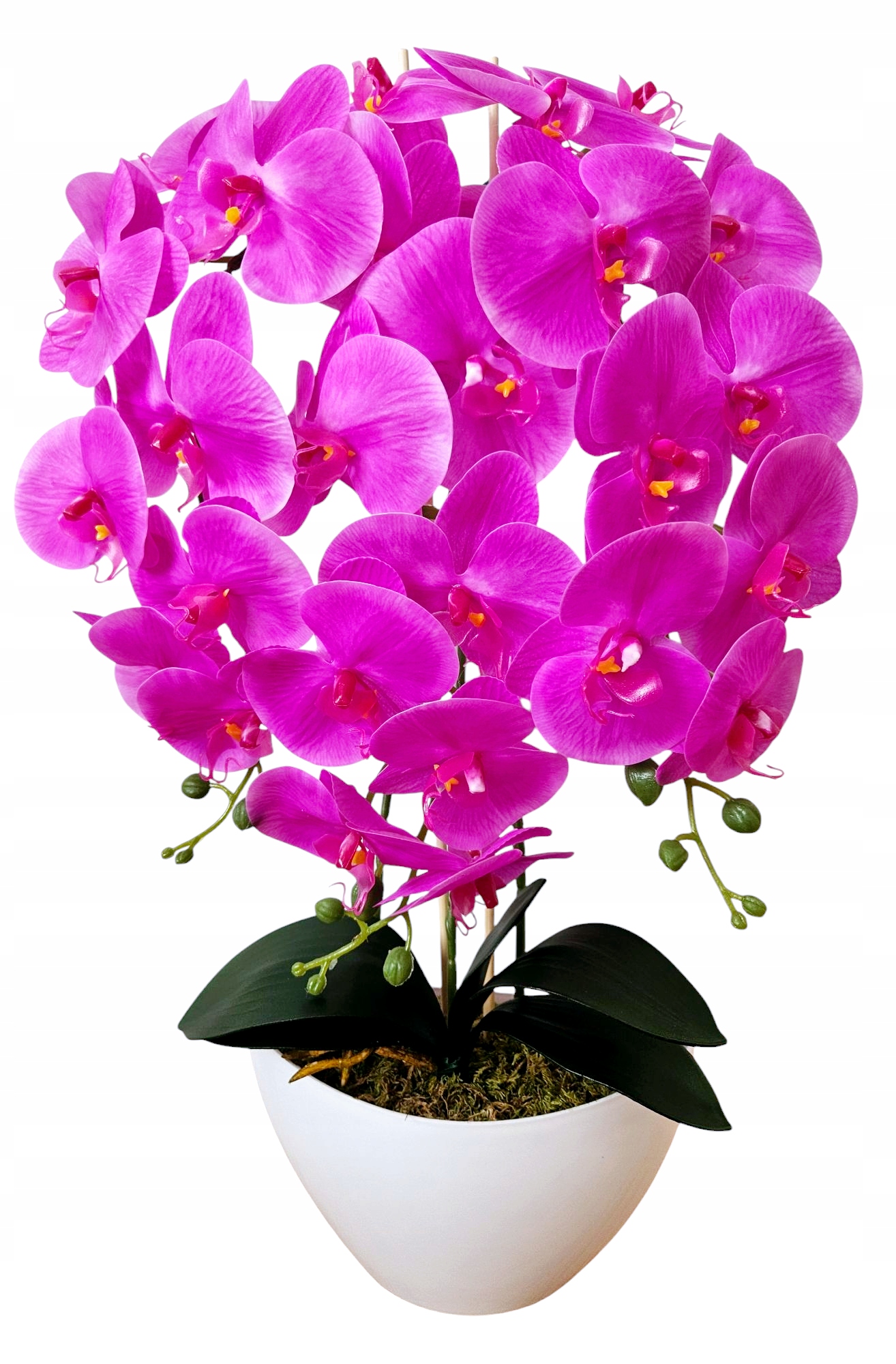 Storczyk Sztuczny Kwiaty Orchidea 3P guma jak żywy
