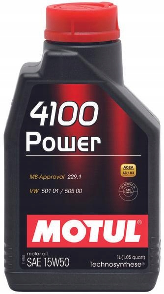 

Motul 4100 Power 15W50 A3/B4 Api Sl/cf 1L