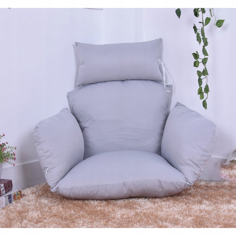 Zewnątrz Swing Wiszący Kosz Krzesło Rattanowe Okrągła Poduszka Siedzenia Szerokość poduszki 53 cm