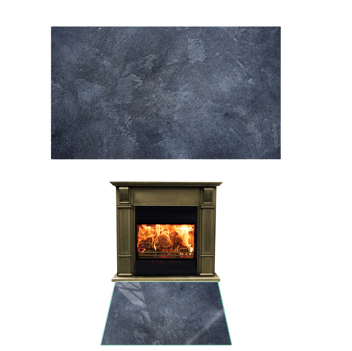 Sklo Pod Krb Tvrzené Sklo Podložka Rozměr 80x52cm Grafika Kámen