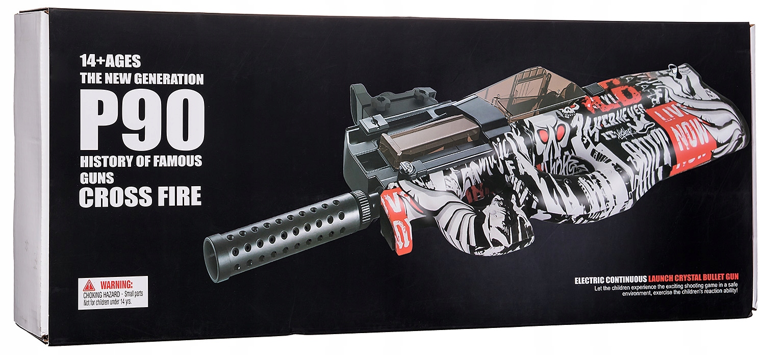 P90 DUŻY PISTOLET KARABIN AUTOMAT NA KULKI ŻELOWE WODNE ORBEEZ BEZPIECZNY Certyfikaty, opinie, atesty CE