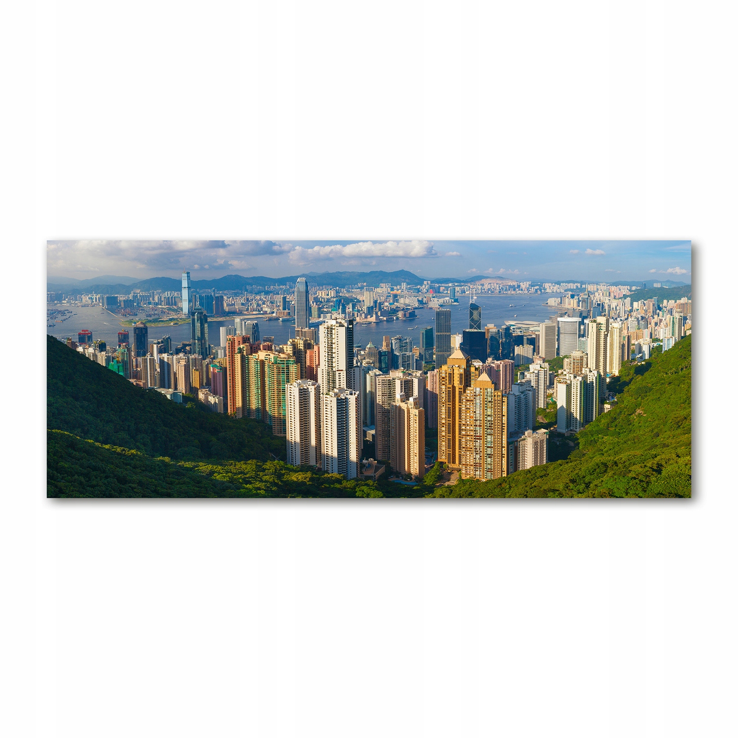 

Foto obraz szkło akryl Hongkong panorama 125x50 cm