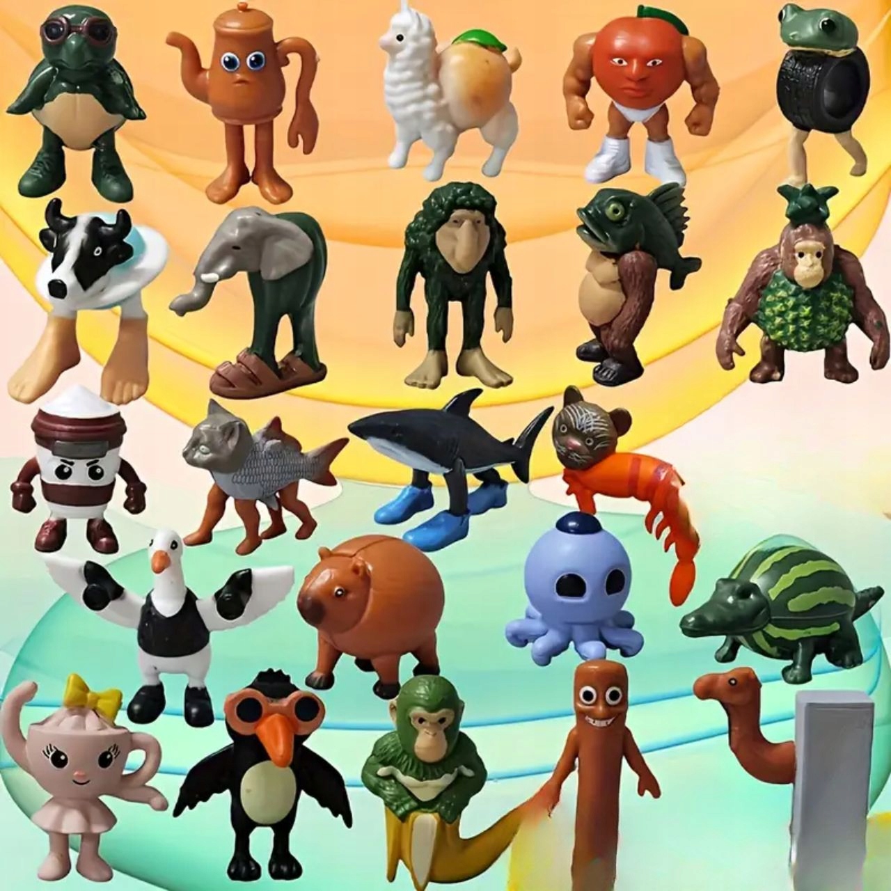 24 figūrėlių rinkinys Brainrot Tung Tung Tung Tung Sahur Tralalero Tralala Prekės ženklas be prekės ženklo