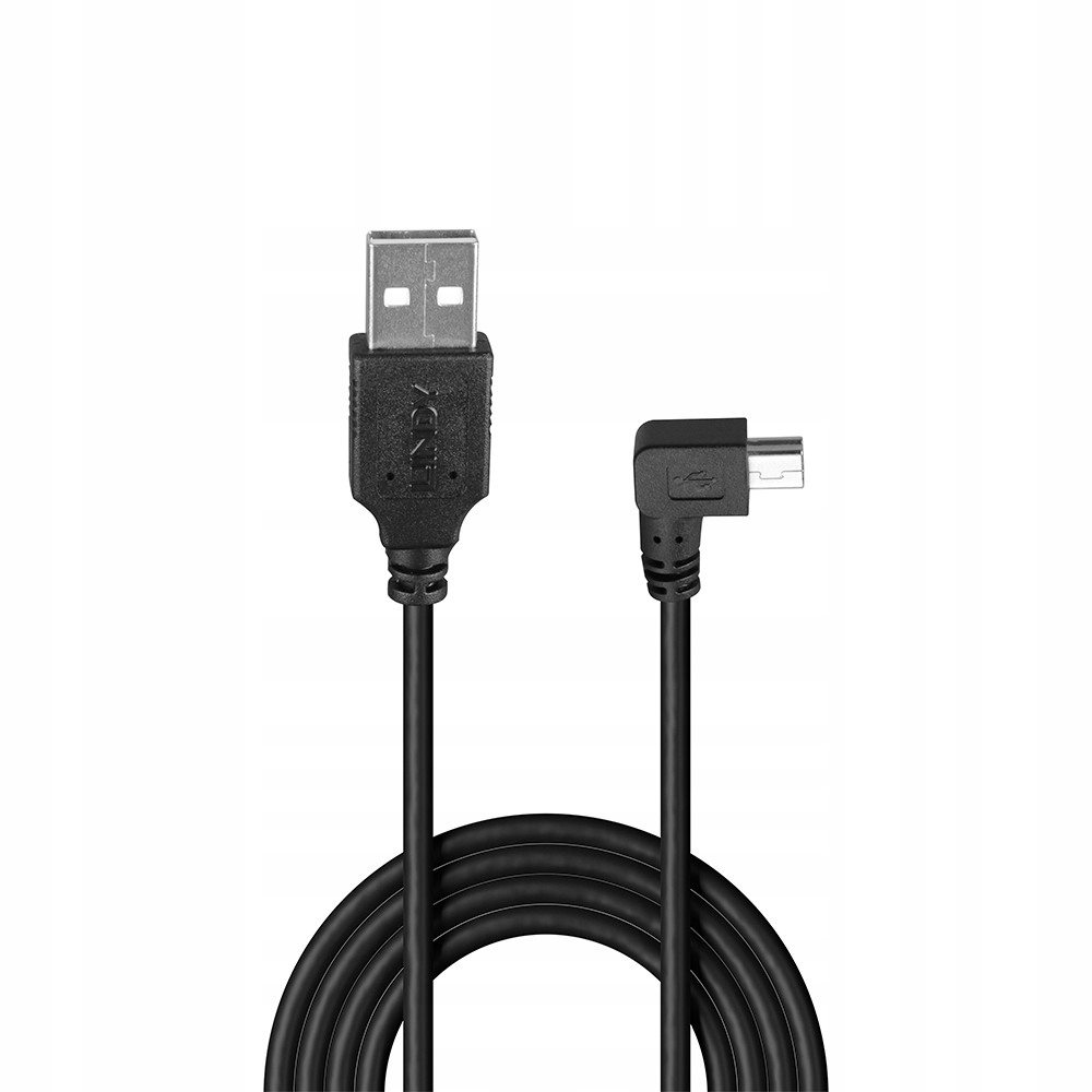 Lindy USB 2.0, 2m kabel USB USB A Mini-USB B Czarny