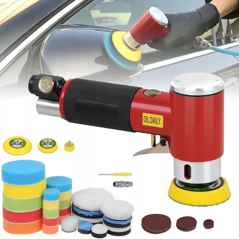 Excentrická Pneumatická Lešticí Bruska Oscilační 25 50 75 MM, Leštička