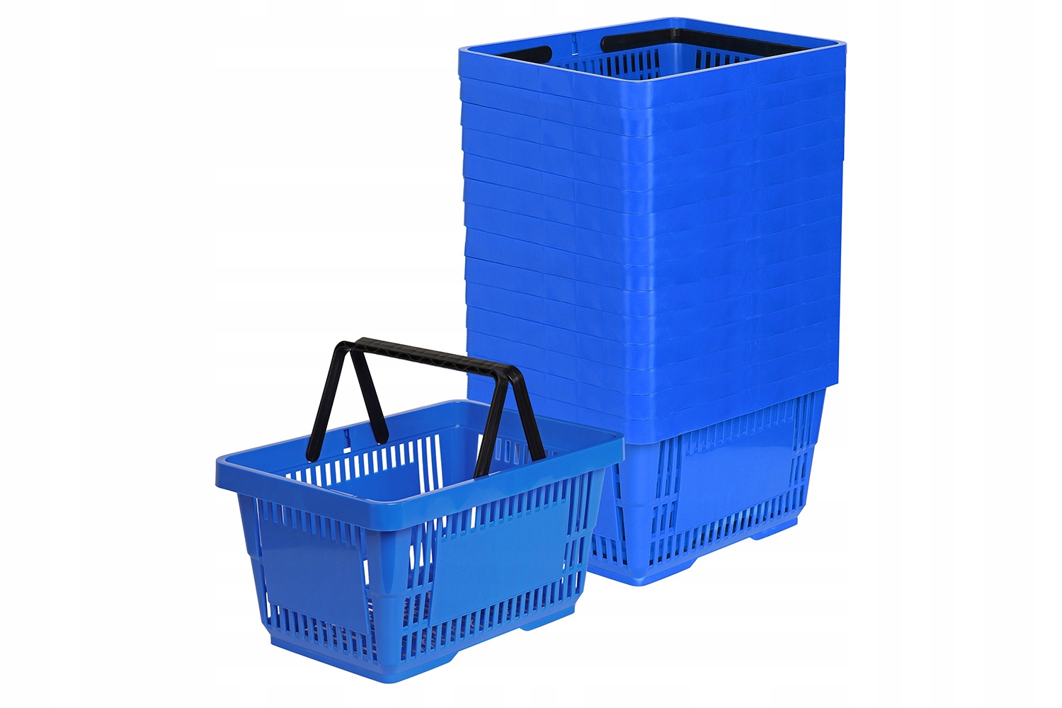 15 x košík 2 rukojeti nákupní košík, nákupní košík Modrý