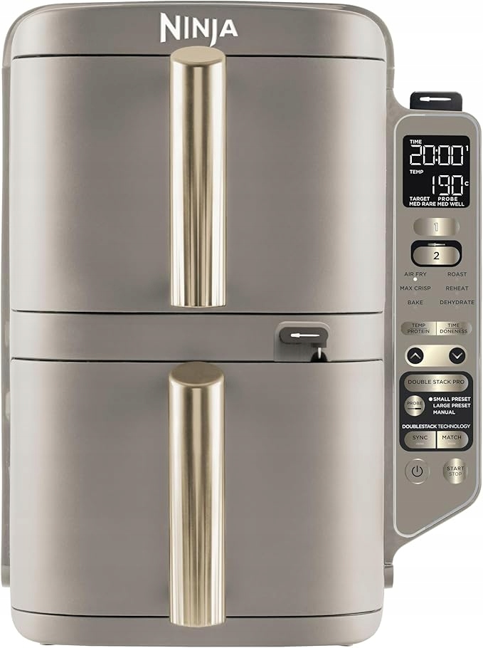 Frytkownica Ninja SL451EUSD Double Stack XL 9,5L 2470W Smart Cook Złota