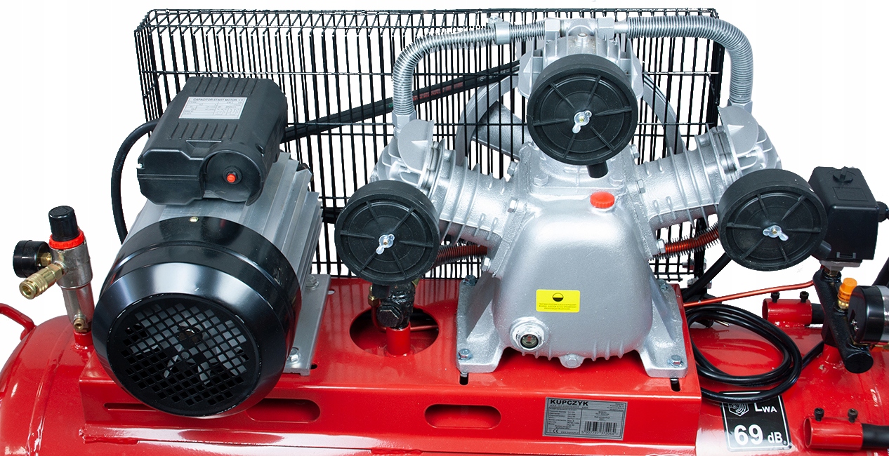 Kompresor Tłokowy Sprężarka Kupczyk 100 litrów KKT 500/100 Wydajność 500l/m Model KKT 500/100