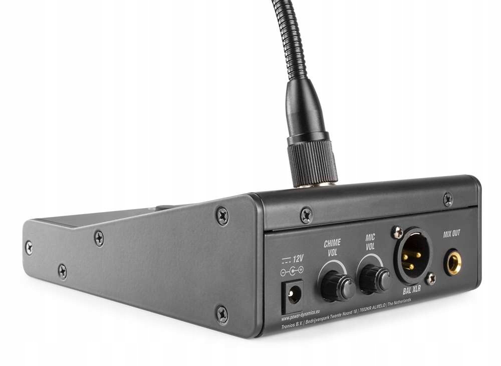 Mikrofon stołowy przeznaczony m.in. do systemów nagłośnieniowych 100V Marka Power Dynamics