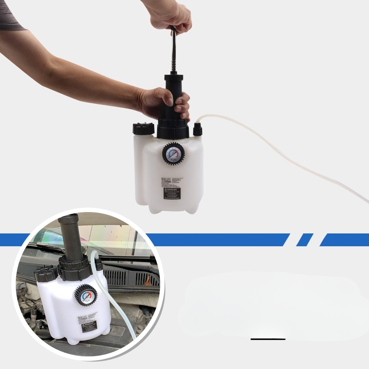 CCLIFE 3 l stabdžių skysčio keitimo įrenginys su 42 mm adapteriu
