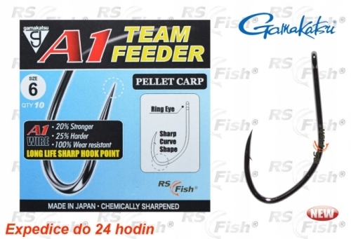 Haczyki Gamakatsu A1 Team Feeder Pellet Carp roz. 6