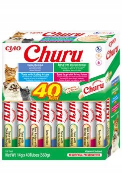 Levně Churu Cat Box Tuna Seafood Variety 40x14g